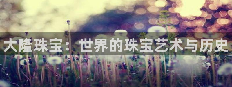 新宝gg5：大隆珠宝：世界的珠宝艺术与历史