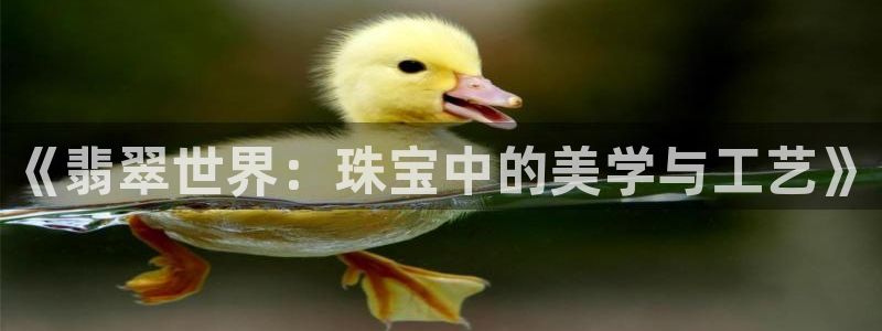 新宝5挂机：《翡翠世界：珠宝中的美学与工艺》