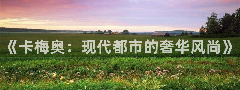 新宝5手机版：《卡梅奥：现代都市的奢华风尚》