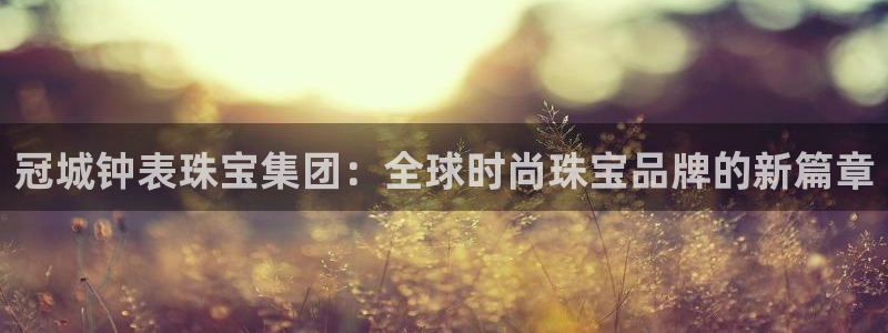 新宝娱乐5：冠城钟表珠宝集团：全球时尚珠宝品牌的新篇章