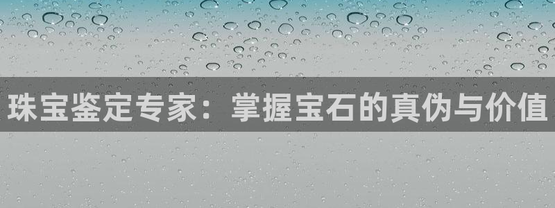 新宝5 888：珠宝鉴定专家：掌握宝石的真伪与价值