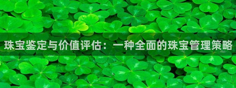 新宝5登录测速中心：珠宝鉴定与价值评估：一种全面的珠宝管理策略