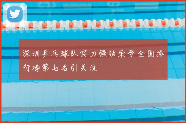 深圳乒乓球队实力强劲荣登全国排行榜第七名引关注